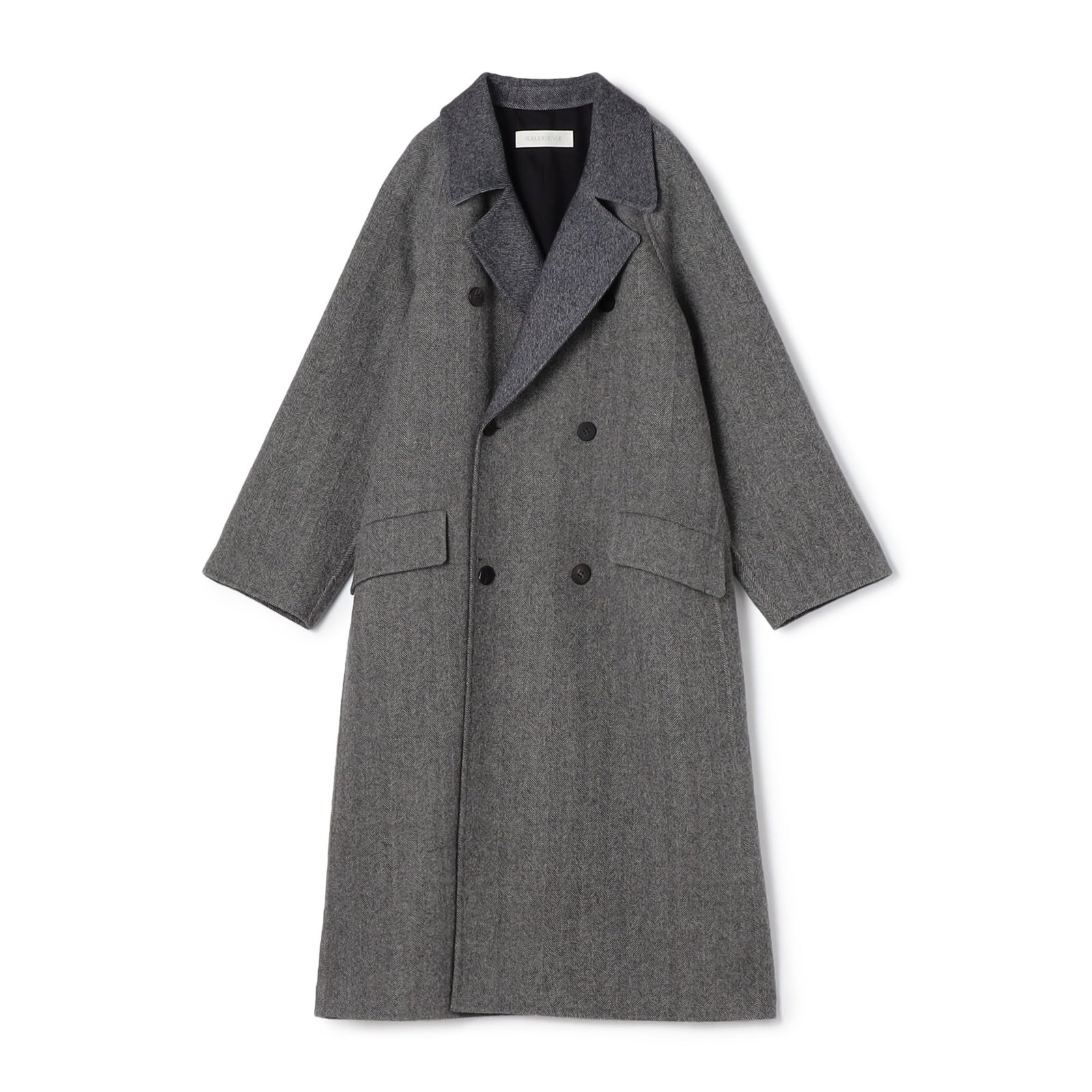 ヘリンボーンダブルフェイス ダブルブレストコート｜トゥモローランド