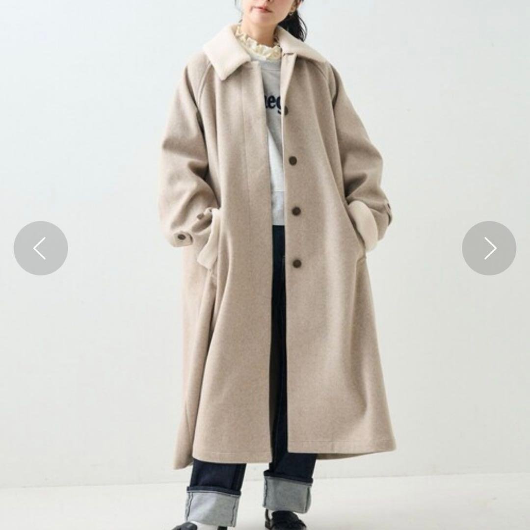 FREAK'S STORE ウーリーボア付きステンカラーコート FREAK'S STORE（フリークスストア）の「ウーリー ボア付き ステン